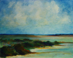 Deserted Beach - Landscape Paintings by Janne Matter