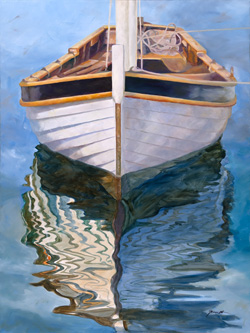 Longboat - Wooden Boat Paintings by Janne Matter